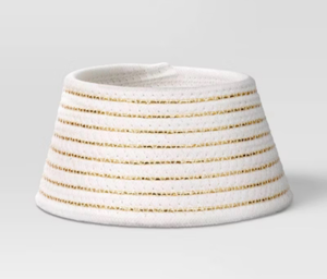 lot 42124 image: Gold Striped Christmas Tree Collar