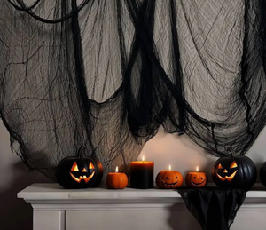 lot 42171 image: Hyde & EEK Black Jumbo Gauze Cloth 12.5ft