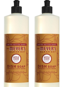 lot 43019 image: 2-Mrs. Meyers Apple Cider Dish Soap Limited Edition
