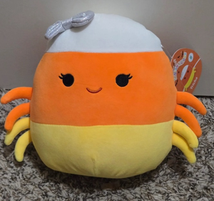 lot 43031 image: Two 8 inch Squishmallow Candy Corn Plush