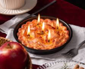 lot 43058 image: Apple Pie Scented Decorative Candle bundle.