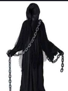 lot 43063 image: Hooded Grim Reaper Costume with Chains