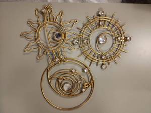 lot 69481 image: Celestial Sun and Moon Wall Art 3pcs - Retail $65