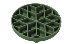 lot 69510 image: OHMO Slow Feeder Dog& Cat Bowl, Silicone Puppy Cat Food Bowl with Anti-Slip Suction Cup Slow Down Small Dogs Eating, Anti Choking (S-Diamond,Camo Green) - Retail $10