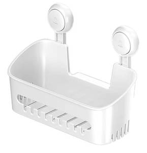 lot 69513 image: Shower Organizer Basket - Suction Cup Shower Rack  Wall Mounted Shampoo Toiletry Organizer,for Home, Apartment, College Dorm, Bathroom, Toilet, Kitchen - Retail $33