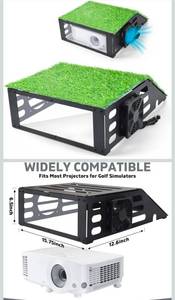 lot 69514 image: Universal Golf Simulator Projector Mount with Turf - Retail $70