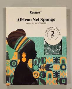 lot 69525 image: Coratted African Net Sponge 2PC Set - Retail $12
