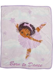 lot 69540 image: Born to Dance Ballerina Baby Blanket - Retail $15