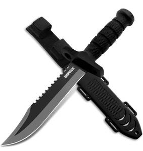 lot 69552 image: Military Style Tactical Knife with Nylon Sheath - Retail $35