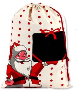 lot 69561 image: Santa Claus Polka Dot Gift Bag - Retail $12