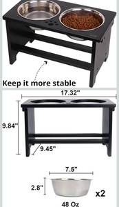 lot 69564 image: Elevated Pet Bowl Stand with Stainless Steel Dishes - Retail $40
