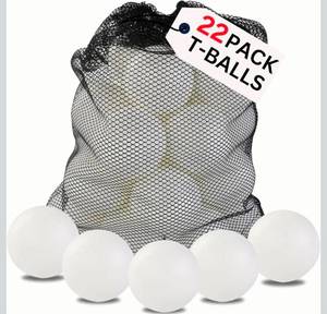 lot 69569 image: 22-Pack Practice Training T-Balls - Retail $15
