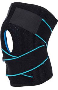 lot 69573 image: Compression Knee Support Brace with Blue Stripes - Retail $12