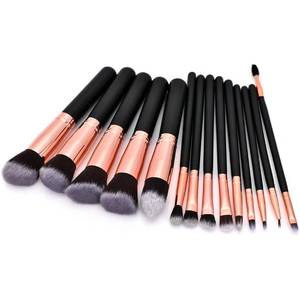 lot 69577 image: Professional Makeup Brush Set with Rose Gold Ferrules - Retail $15