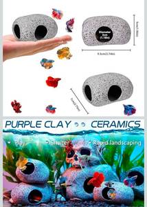 lot 69578 image: Ceramic Betta Fish Cave Hideout - Retail $10