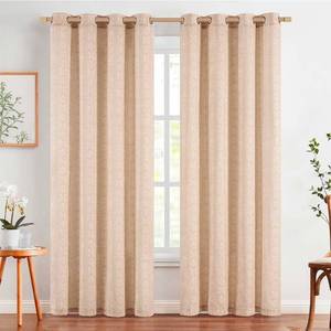 lot 69586 image: Textured Beige Grommet Curtain Panel - Retail $35