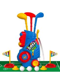 lot 69596 image: Liberry Toddler Golf Set with Putting Mat for 2 3 4 Years Old Boys Girls, Upgraded Kids Golf Cart with Unique Shoulder Strap Design, Indoor and Outdoor Golf Toys Gifts - Retail $35