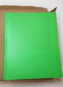 lot 69605 image: Neon Green 3-Ring File Folders - Box of 23 - Retail $20
