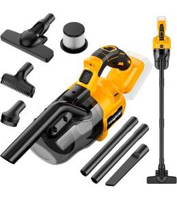 Cordless Vacuum Cleaner for Dewalt 20V MAX Battery, Handheld Vacuum Cleaner for Home Car Hardwood Floor Carpet, Portable Shop Vacuum with Washable HEPA Filter(Battery Sold Separately) - Retail: $69