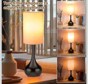 lot 69655 image: Modern Touch Control Table Lamp with LED Bulb - Retail $35