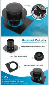 lot 69669 image: Aluminum Remote Fuel Filler Neck Kit with Cap - Retail $35