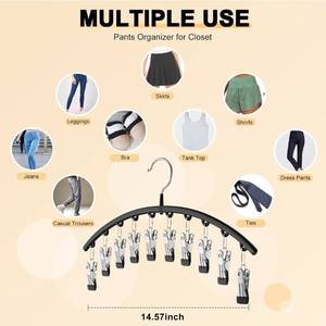 lot 69672 image: Multi-Purpose Pants Organizing Hanger 3pk - Retail $15