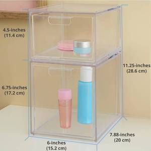 lot 69677 image: Clear Acrylic Stackable Storage Organizer - Retail $25