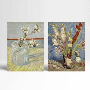 lot 3011 image: JXBYJP Spring of Flowering Almond in a Glass Gladioli Asters with Vase by Vincent Van Gogh Painting Canvas Print Wall Art Artwork Home Office Bathroom Wall Decor Frame 12x16inch