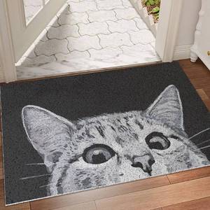 lot 3158 image: MR FANTASY Cat Door Welcome Mat - Outdoor Entrance, Durable Doormat for Indoors & Outdoors, High Traffic Areas, 17x29