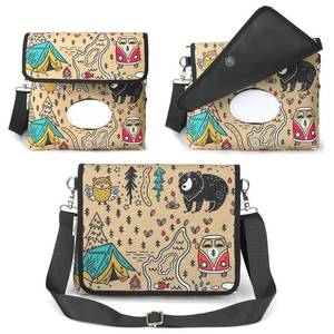 lot 3200 image: 4 Nature Small Diaper Clutch Bag with Wipe Holder, Baby Diaper Bag Purse - Crossbody Diaper Bags For Women, Water Resistant Diaper Organizer Dispenser Pouches, Adjustable Cross Body Straps (Woodland)
