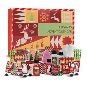lot 5072 image: Advent Beauty Calendar 2025 Womens-24 Days of Skincare Advent Calendar for Teen Girls Christmas Gifts for Women, Xmas Countdown Calendar 24pcs Hand Cream Gifts Bath Sets with Body Scrub, Bath Bomb