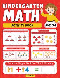 lot 5081 image: Lot of 3 Kindergarten Math Activity Book Learn to Count, Number Tracing, Adition, Division and Substraction Exercices for Kids Ages 5-7 - Book in Colors
