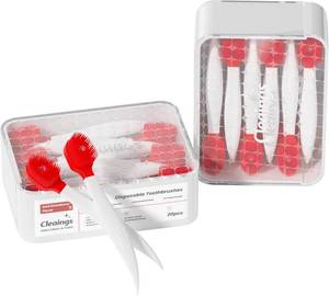 lot 6362 image: cleaings  Mini Brushes-Disposable Toothbrushes with Toothpaste and Toothpick, Pick for Work or Travel, 24 Count-Strawberry Flavor Pack of 1