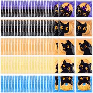 lot 6508 image: 300 PCS Small Halloween Cellophane Treat Bags,halloween Clear Self Adhesive Candy Bags, Plastic Cookie Bags for Trick or Treat, Halloween Goodie Bags for Party Favor Supplies