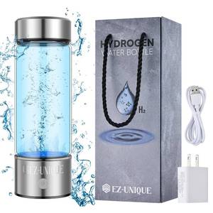 lot 6545 image: Hydrogen Water Bottle Generator SPE PEM Technology Portable Rechargeable Rich Water Ionizer Advanced Electrolysis System Antioxidant Alkaline Water Self Cleaning H2 Maker Home Office Travel