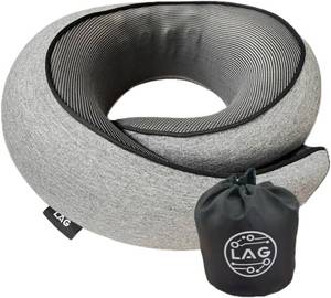 lot 6562 image: LAG Neck Travel Pillow  Memory Foam Neck Pillow for Comfort on Airplane  Compact and Ergonomic Design for Travel
