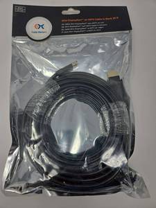 lot 31706 image: Cable Matters 4k Mini Displayport To Hdtv Cable In Black 25 Feet - Thunderbolt