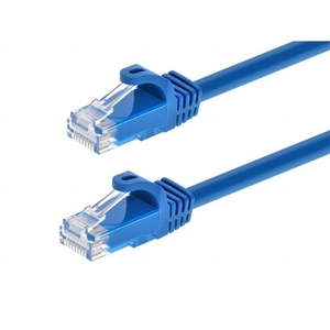 lot 31794 image: Monoprice Cat6 Ethernet Patch Cable - 0.5 Feet - Blue  Network Internet Cord - RJ45  Stranded  550Mhz  UTP  Pure Bare Copper Wire  24AWG - Flexboot Series