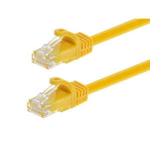 lot 31795 image: Monoprice Cat6 Ethernet Patch Cable - 0.5 Feet - Yellow  Network Internet Cord - RJ45  Stranded  550Mhz  UTP  Pure Bare Copper Wire  24AWG - Flexboot Series