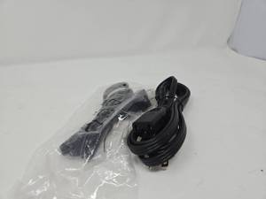 lot 31846 image: AC Power Cord Cable 6ft Black lot of 2