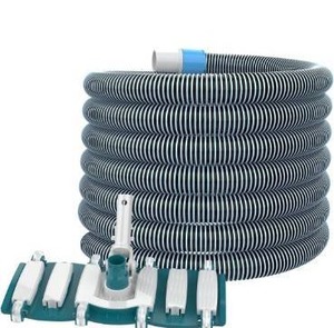 lot 4478 image: POOLWHALE Professional 1-12-Inch x 30-Feet Swimming Pool Vacuum Hoses and Weighted Rotatable Handle Vacuum Head with Wheels, Perfect for Above Ground and Inground Pools
