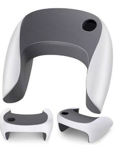 lot 4487 image: Reading Pillow, Lap Desk Pillow for Adult, Memory Foam Gaming Pillow for Arm Support, Arm Rest for Working, Crocheting, Playing Game or Siting in Bed, Floor, Sofa (Grey)