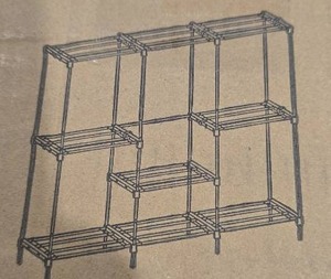 lot 4489 image: Wardrobe Closet Organizer Shelving