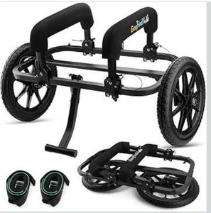 lot 4494 image: GanFindX Kayak Cart Canoe Trolley Carrier Kayak Accessories Transport Dolly with Solid Foam Wheels Upright Crossbar Heavy Duty Design