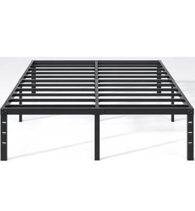 lot 4501 image: Metal Bed Frame,Queen Size Bed Frame with Storage Space,Heavy Duty Sturdy Mattress Foundation,Easy Assembly,No Box Spring Needed, Black,14 Inch,Queen