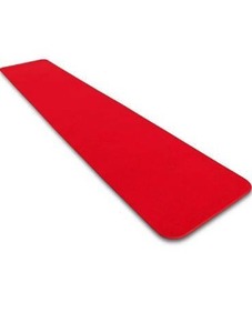 lot 4502 image: House, Home and More Red Carpet Aisle Runner - 3 Ft x 15 Ft - Real Carpet, Bound Edges, Low Pile Height, Stain Resistant, Event Runway Rug for Wedding, Hollywood Movie Award Ceremony Party Decoration