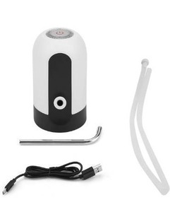 lot 4523 image: Universal USB Charging Water Bottle Pump, Electric Drinking Water Dispenser for Home Kitchen Office Camping, White