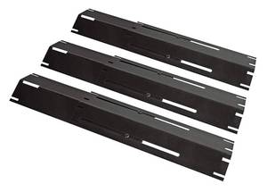 lot 4526 image: Unicook Heavy Duty Adjustable Porcelain Steel Grill Heat Plate Shield Replacement, Heat Tent, Flavorizer Bar, Burner Cover, Flame Tamer for Gas Grill, Extends from 11.75 up to 21 L, 3 Pack