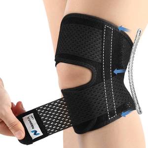 lot 4554 image: NEENCA Knee Brace for Knee Pain, Compression Knee Support with Air Mesh Fabric, Adjustable Knee Wrap with Side Stabilizers, Ultra-Soft Bandage for Elderly, Meniscus Tear, ACL, Arthritis Relief, Hiking