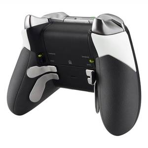 lot 4559 image: eXtremeRate Rubberized Grip Parts for Xbox Elite Controller, White Replacement Right Left Side Rails Rear Handle Grips, Back Panels Accessories Kits for Xbox One Elite Controller (Model 1698)